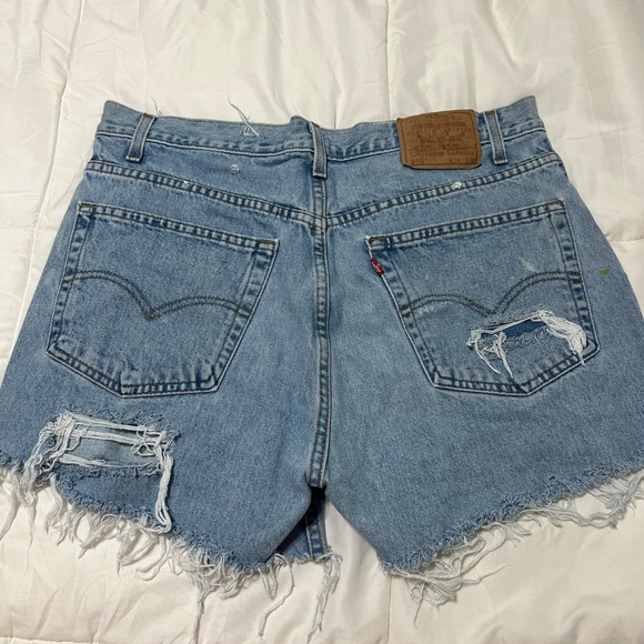 Levi’s 505 handmade distressed jean shorts high rise - Picture 2 of 3